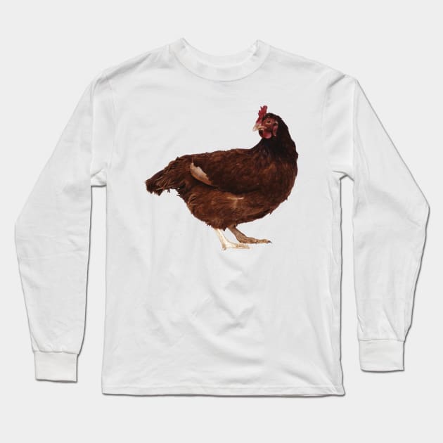 Chicken Long Sleeve T-Shirt by Ooriana